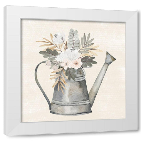 Garden Floral White Modern Wood Framed Art Print by ND Art