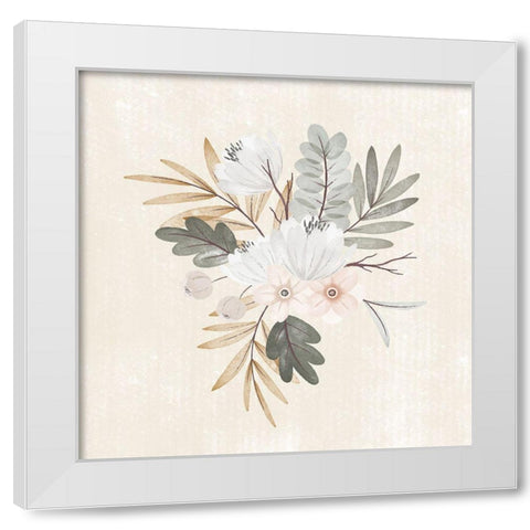 Garden Floral II White Modern Wood Framed Art Print by ND Art