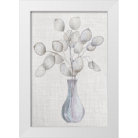 Gray Greenery White Modern Wood Framed Art Print by ND Art