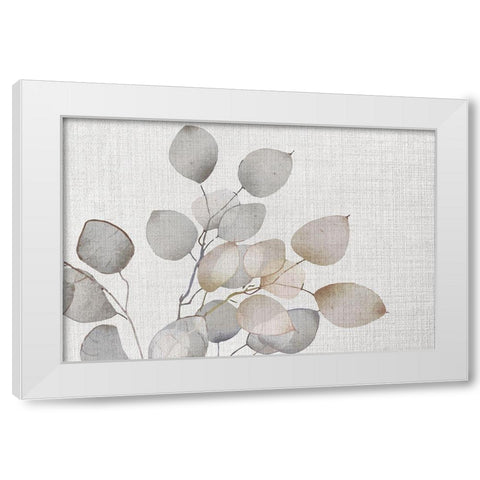 Gray Greenery III White Modern Wood Framed Art Print by ND Art