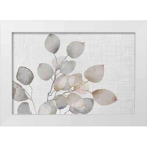 Gray Greenery III White Modern Wood Framed Art Print by ND Art