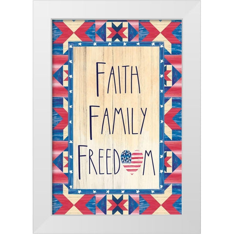 American Family White Modern Wood Framed Art Print by ND Art