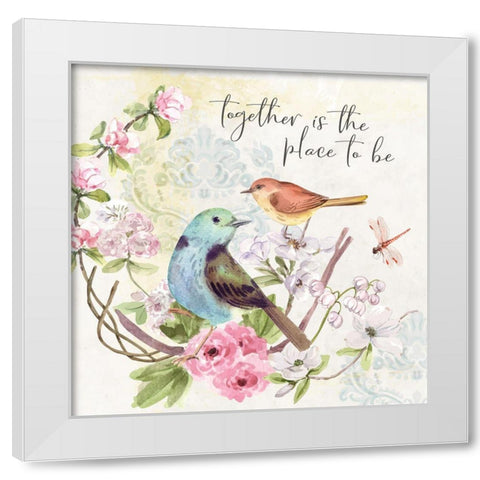 Together White Modern Wood Framed Art Print by ND Art