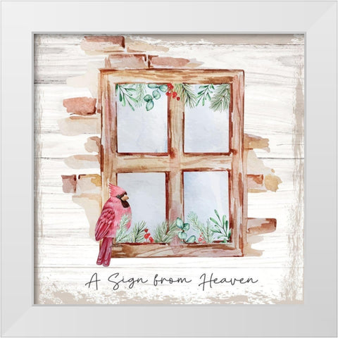 Heaven Sent White Modern Wood Framed Art Print by ND Art