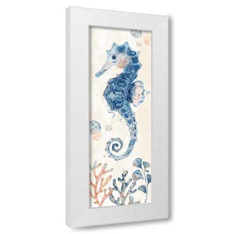 Seahorse White Modern Wood Framed Art Print by ND Art