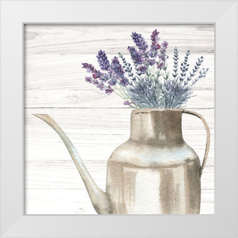 Fresh Lavender II White Modern Wood Framed Art Print by ND Art