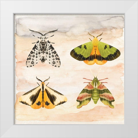 Little Wings White Modern Wood Framed Art Print by ND Art