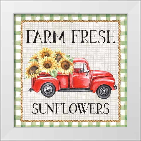 Farm Fresh White Modern Wood Framed Art Print by ND Art