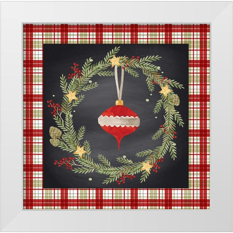 Christmas Ornament White Modern Wood Framed Art Print by ND Art