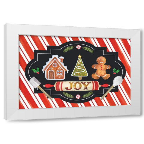 Joy White Modern Wood Framed Art Print by ND Art