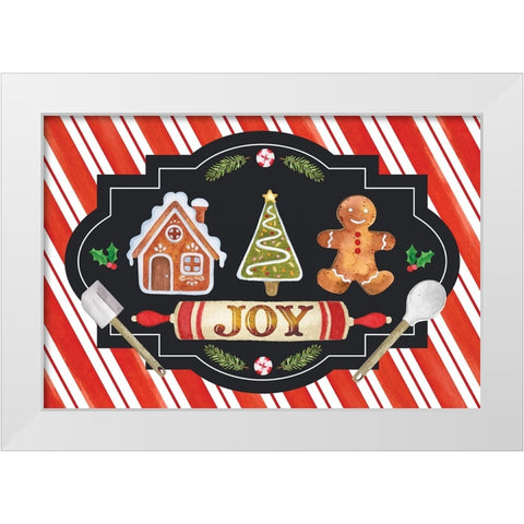 Joy White Modern Wood Framed Art Print by ND Art