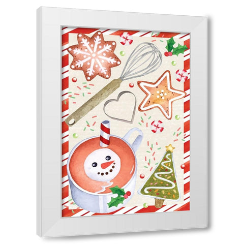 Cookies and Cocoa White Modern Wood Framed Art Print by ND Art