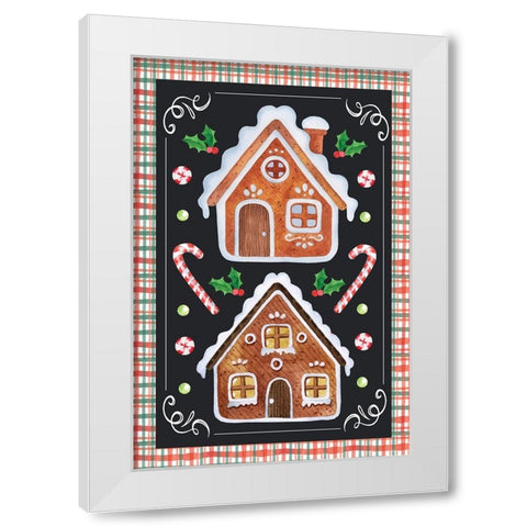 Gingerbread White Modern Wood Framed Art Print by ND Art