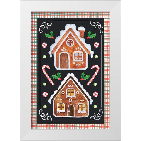 Gingerbread White Modern Wood Framed Art Print by ND Art