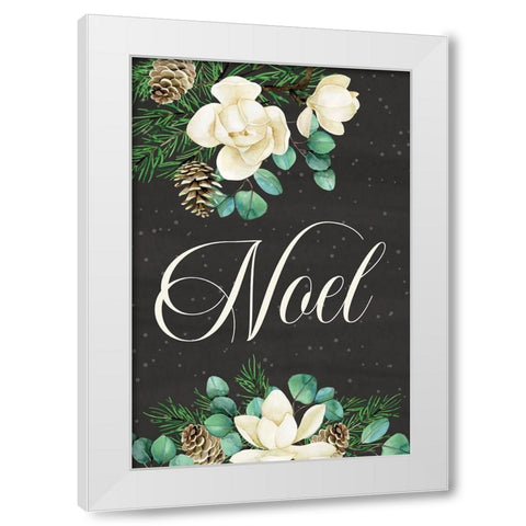 Noel White Modern Wood Framed Art Print by ND Art