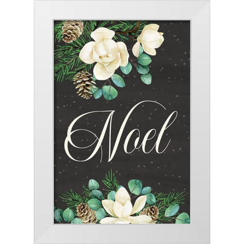 Noel White Modern Wood Framed Art Print by ND Art