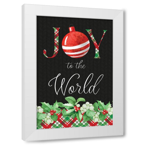 Joy to the World White Modern Wood Framed Art Print by ND Art