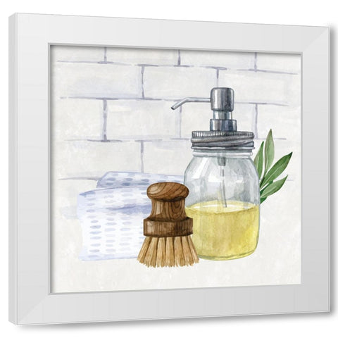 Kitchen Scene III White Modern Wood Framed Art Print by ND Art