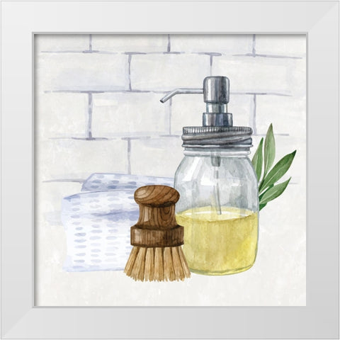 Kitchen Scene III White Modern Wood Framed Art Print by ND Art