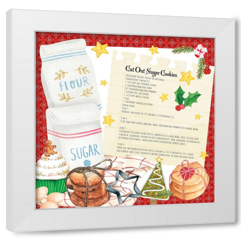 Sugar Cookies White Modern Wood Framed Art Print by ND Art