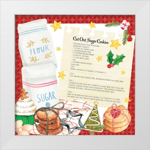 Sugar Cookies White Modern Wood Framed Art Print by ND Art