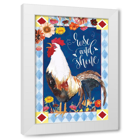 Rise and Shine White Modern Wood Framed Art Print by ND Art