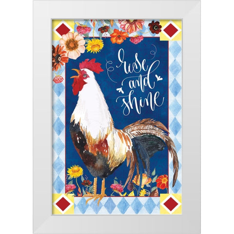 Rise and Shine White Modern Wood Framed Art Print by ND Art