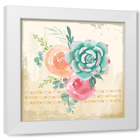 Southwest Cactus II White Modern Wood Framed Art Print by ND Art