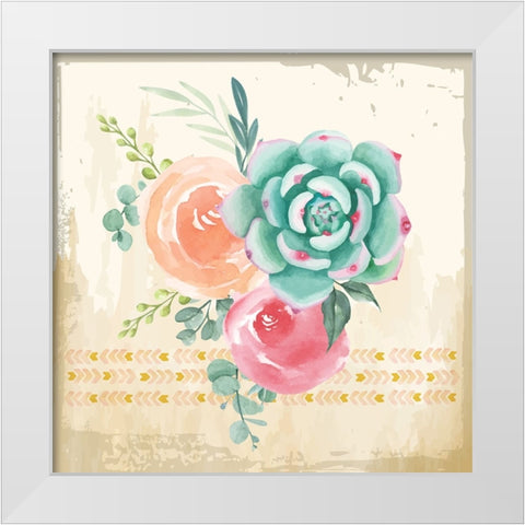 Southwest Cactus II White Modern Wood Framed Art Print by ND Art