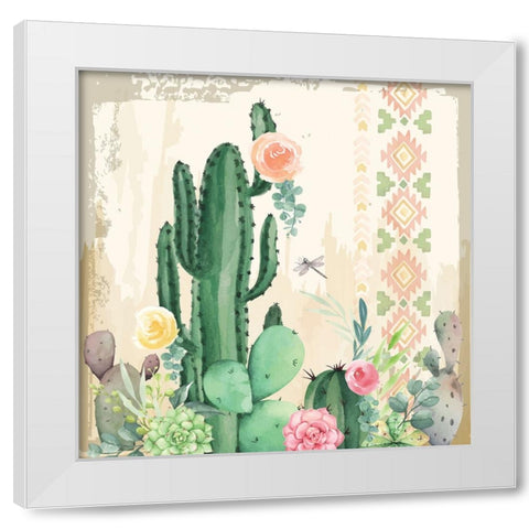 Southwest Cactus IV White Modern Wood Framed Art Print by ND Art