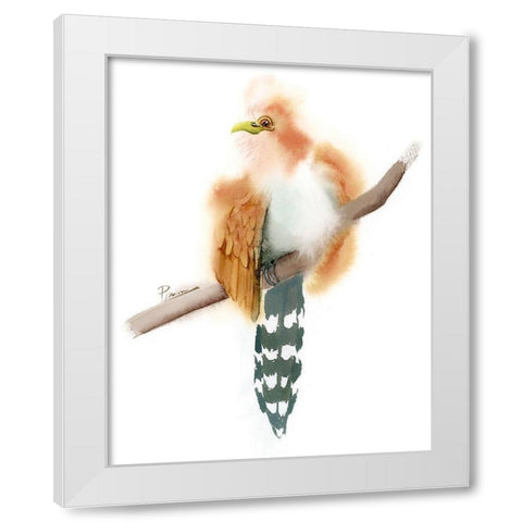 Stripe Tail White Modern Wood Framed Art Print by Shefranov, Olga