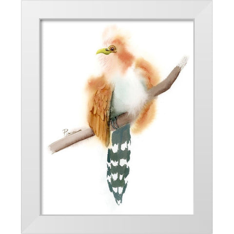 Stripe Tail White Modern Wood Framed Art Print by Shefranov, Olga