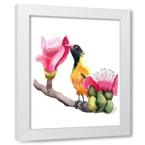Pink Beak White Modern Wood Framed Art Print by Shefranov, Olga