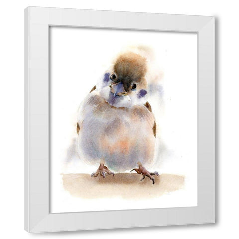 You Talkin to Me? White Modern Wood Framed Art Print by Shefranov, Olga