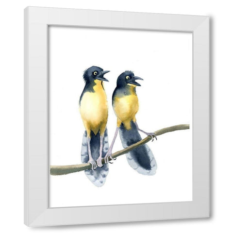 Whaaaa?! White Modern Wood Framed Art Print by Shefranov, Olga