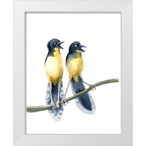 Whaaaa?! White Modern Wood Framed Art Print by Shefranov, Olga