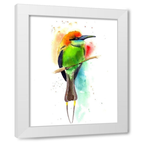 Neon White Modern Wood Framed Art Print by Shefranov, Olga