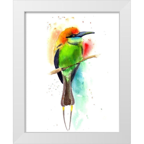 Neon White Modern Wood Framed Art Print by Shefranov, Olga