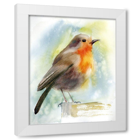 Orange Chest White Modern Wood Framed Art Print by Shefranov, Olga