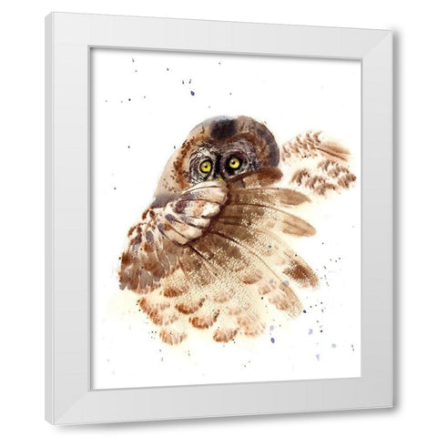 Oooh White Modern Wood Framed Art Print by Shefranov, Olga