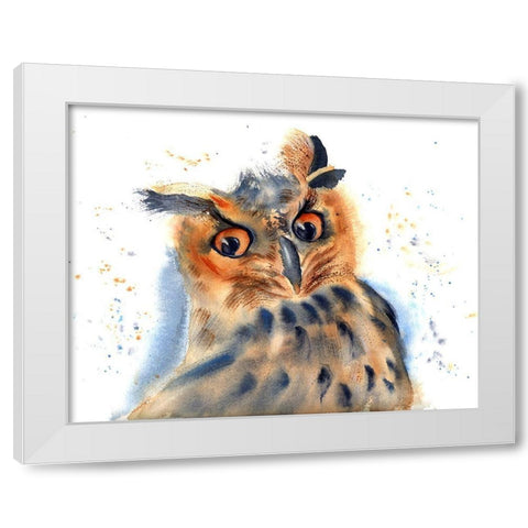 Oh really? White Modern Wood Framed Art Print by Shefranov, Olga