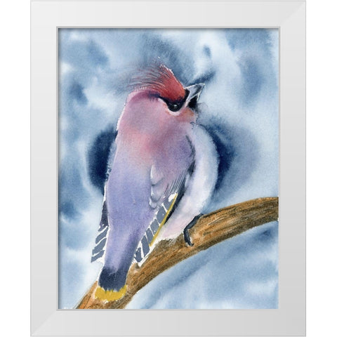 Perched II White Modern Wood Framed Art Print by Shefranov, Olga