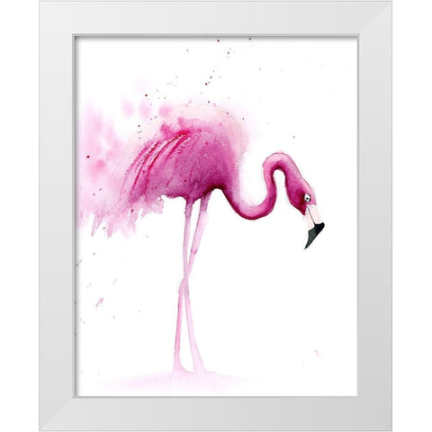 Flaming IV White Modern Wood Framed Art Print by Shefranov, Olga