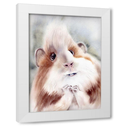 Oliver White Modern Wood Framed Art Print by Shefranov, Olga