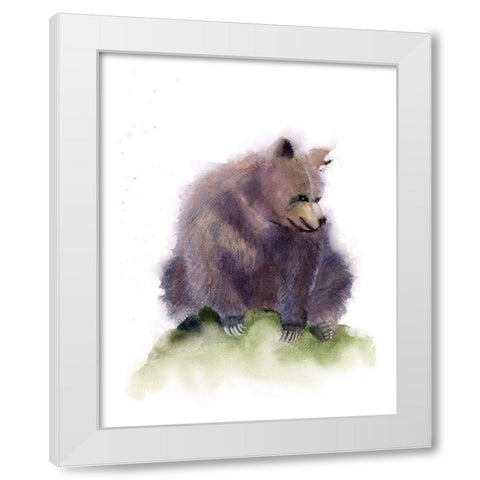 Bear White Modern Wood Framed Art Print by Shefranov, Olga