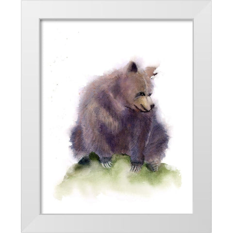 Bear White Modern Wood Framed Art Print by Shefranov, Olga