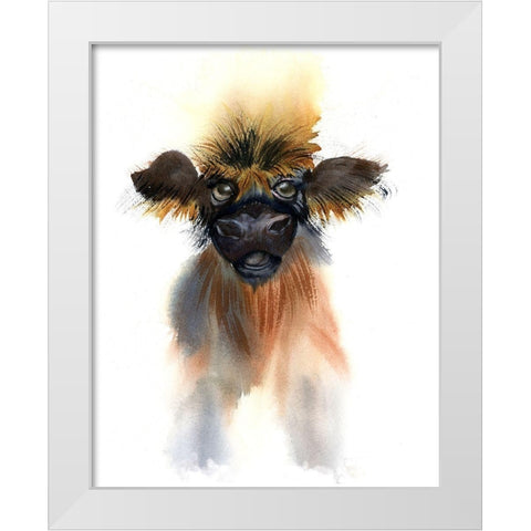 Calf White Modern Wood Framed Art Print by Shefranov, Olga