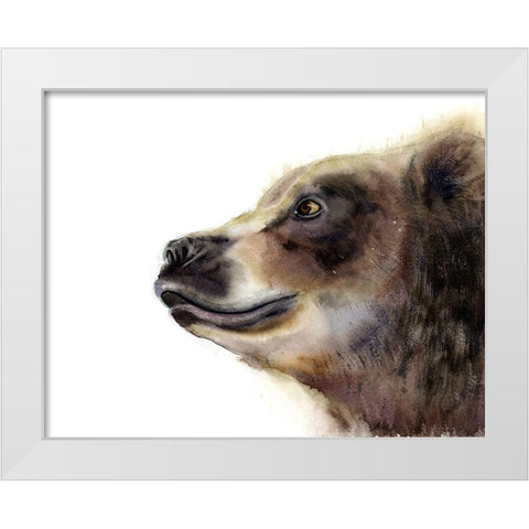 Bear White Modern Wood Framed Art Print by Shefranov, Olga