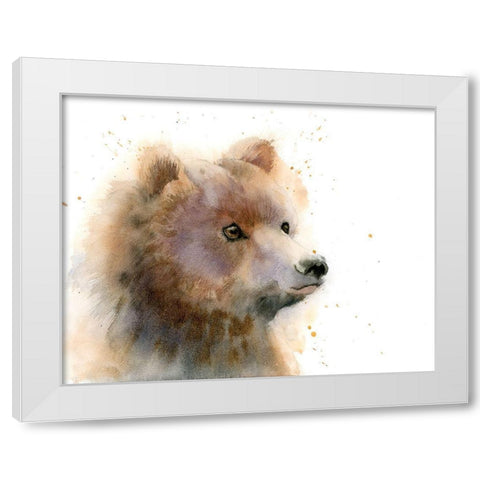 Bear II White Modern Wood Framed Art Print by Shefranov, Olga