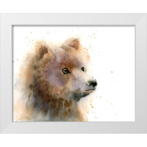 Bear II White Modern Wood Framed Art Print by Shefranov, Olga